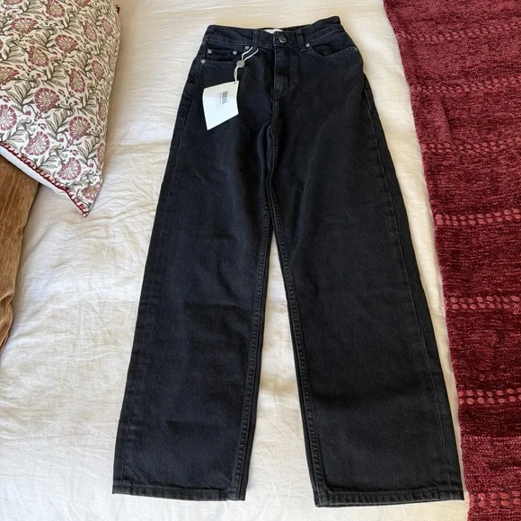 NWT Ganni Cropped Straight Jeans